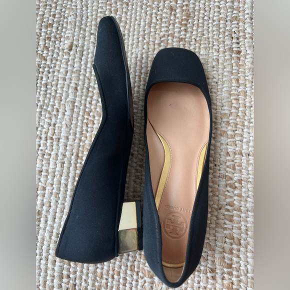 TORY BURCH | Square Toe Block Heels with Dust Bag | Size 7.5 - Picture 6 of 15